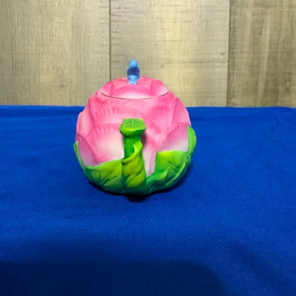 Avon Miniature Decorative Collectable 1995 Peony Teapot Bluebird on Lid. - Picture 5 of 6